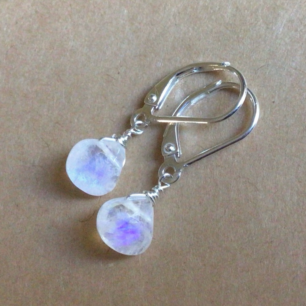 Moonstone Sterling Silver Sundance charm Earrings